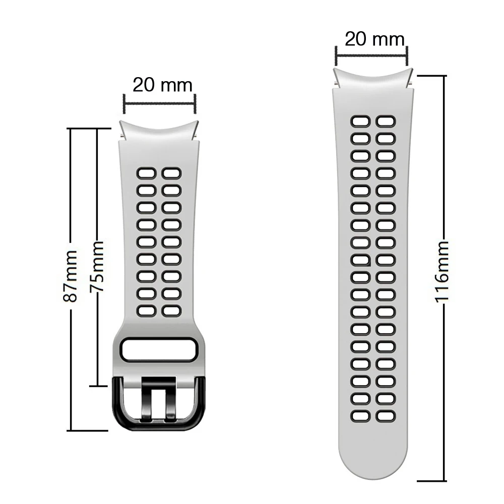 Band For Samsung Galaxy Watch 4 44mm 40mm classic 46mm 42mm Sport Silicone Bracelet Galaxy Watch 5 40mm 44mm/5 pro 45mm strap