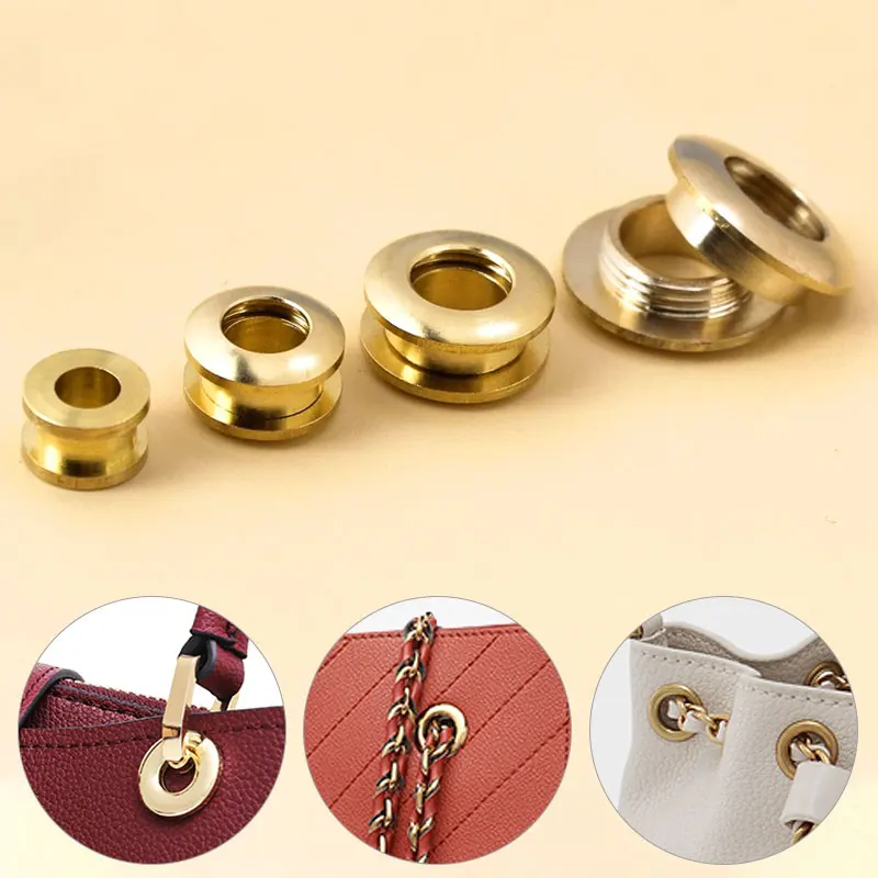 1pc Durable Solid Brass Screw Back Eyelets with Washer Grommets Leather Accessories Eyelet for Garment DIY Clothes Decor люверсы