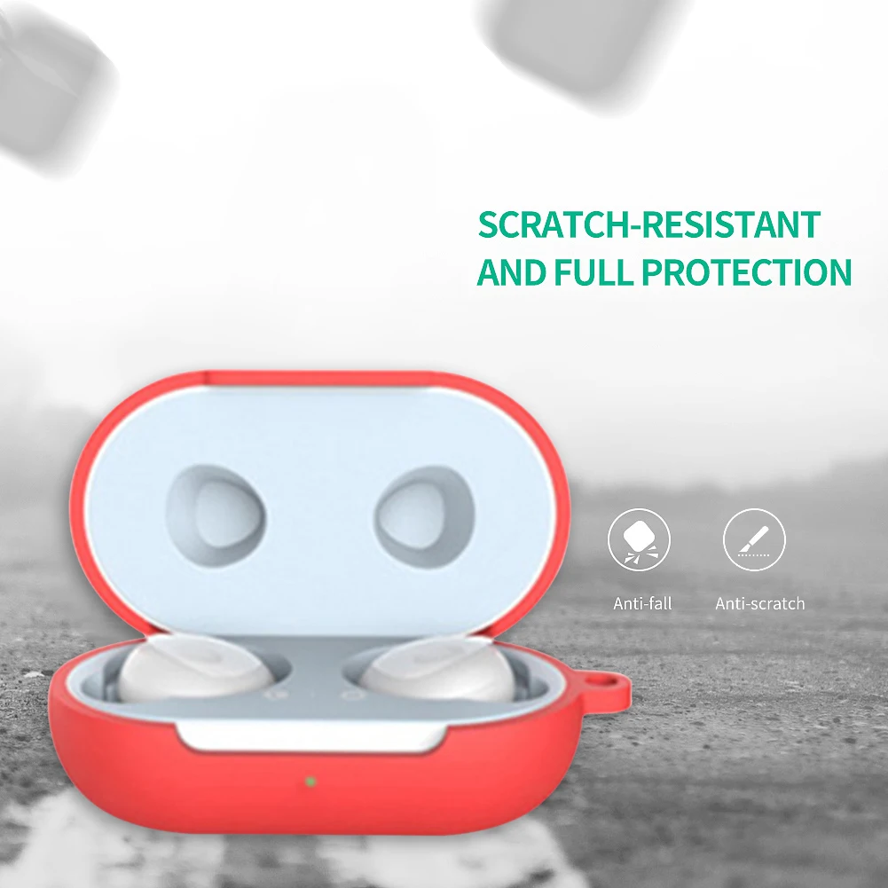 ซิลิโคนสำหรับ Samsung Galaxy Buds Plus กันกระแทกป้องกันพวงกุญแจชาร์จอุปกรณ์เสริม