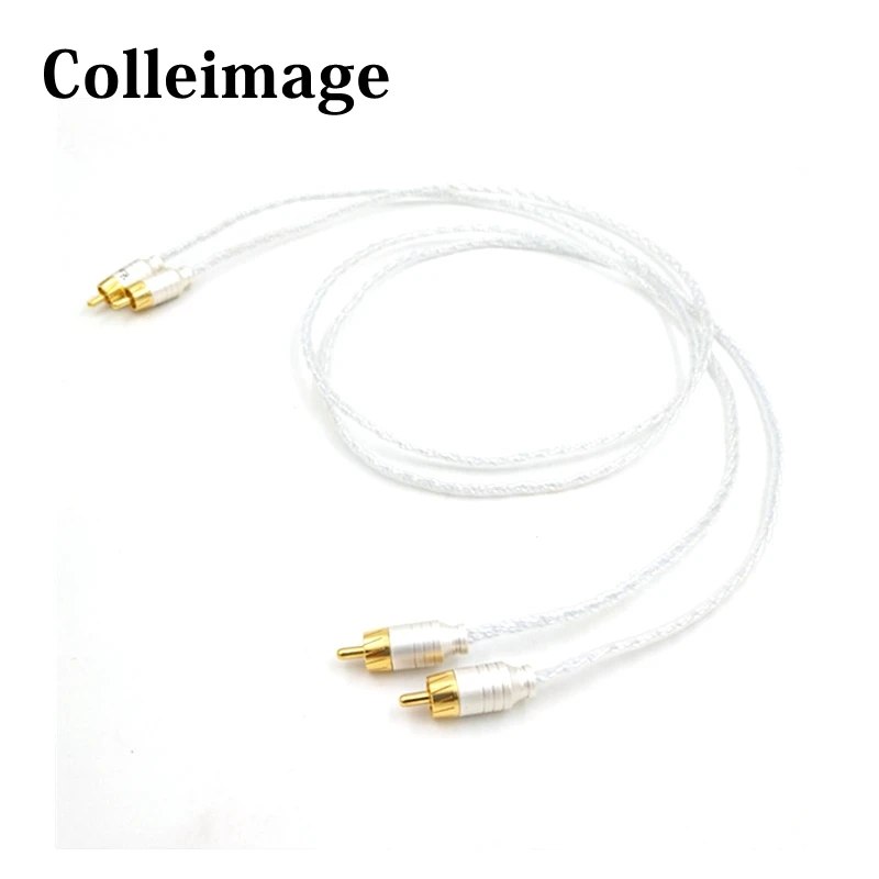 HIFI 7N OCC  RCA interconnect cable hifi audio signal wire with 24K Gold plated HI End RCA Connector