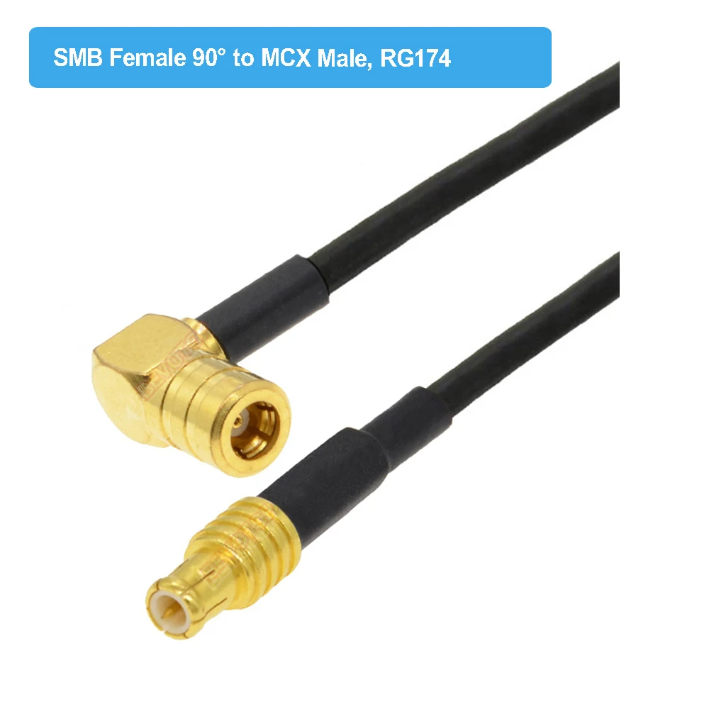 1PCS Straight SMB Male to MCX Male Plug RG174 Pigtail Cable Car Radio Antenna DAB Aerial Extension Cord RF Coaxial Cable Jumper