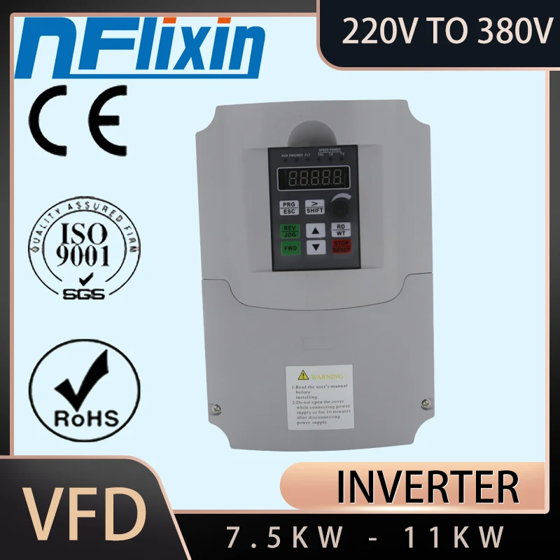 Free Shipping! 220v to 380V 11kw Inveter 11kw VFD inverter Frequency Converter Variable Frequency Drive Spindle Motor Control