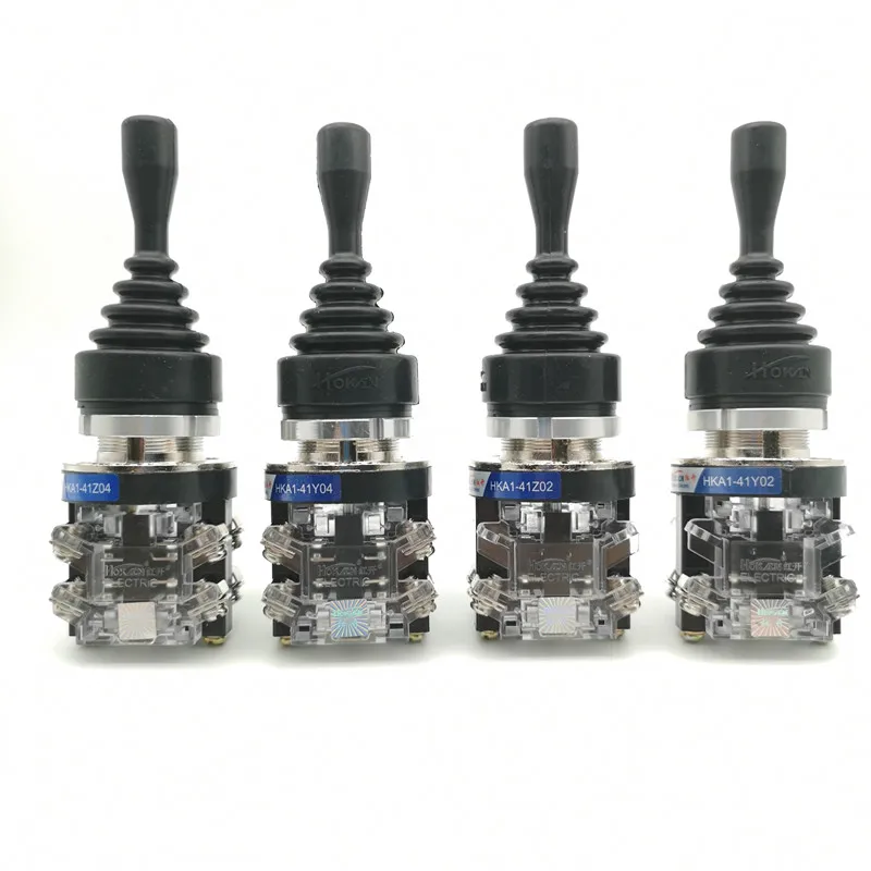 2/4 Directions Momentary/Self-locking Monolever Joystick Switch Transparent Black HKA1-41Z02/41Z04/41Y02/41Y04