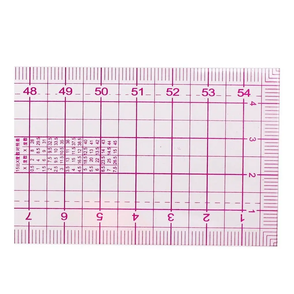 ZHUTING Nähen Schneider Zubehör 55cm Shared Doppel Seite Metric Gerade Lineal Transparent