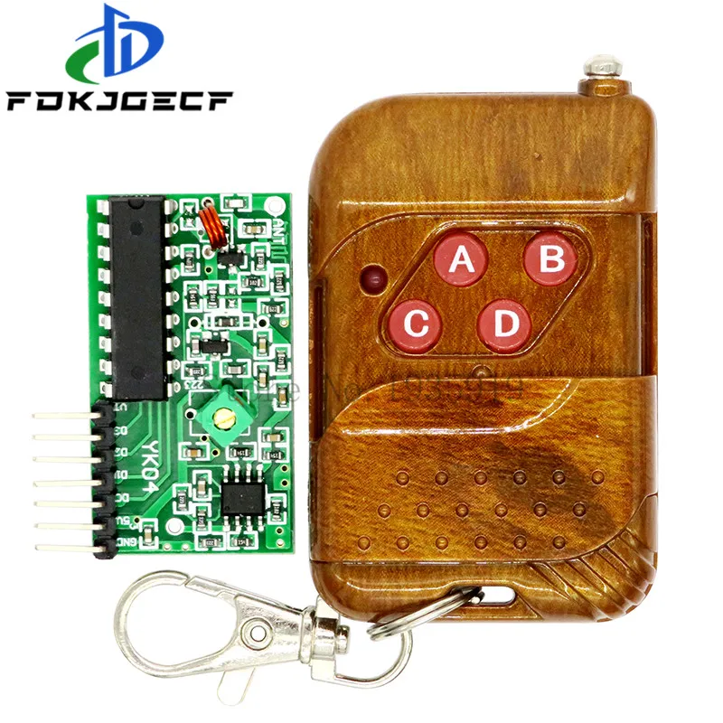 1set IC 2262/2272 4 Channel 315Mhz / 433Mhz Key Wireless Remote Control Kits Receiver module