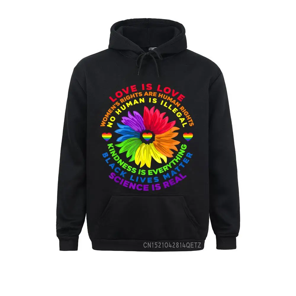 Flower Rainbow Human Black Lives Rights Science LGBT Pride Chic Hoodies Cheap Europe Long Sleeve Men Sweatshirts Clothes