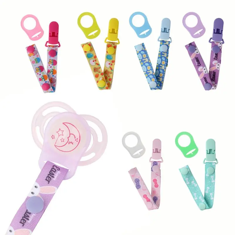 Baby Pacifier Chain with Holder Clip Adapter for MAM Rings Dummy Soother Nipple Leash Strap Dropshipping