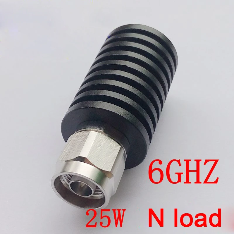 الذكور 25W N-نوع تحميل ، RF محوري تحميل تردد DC-6Ghz 50 أوم