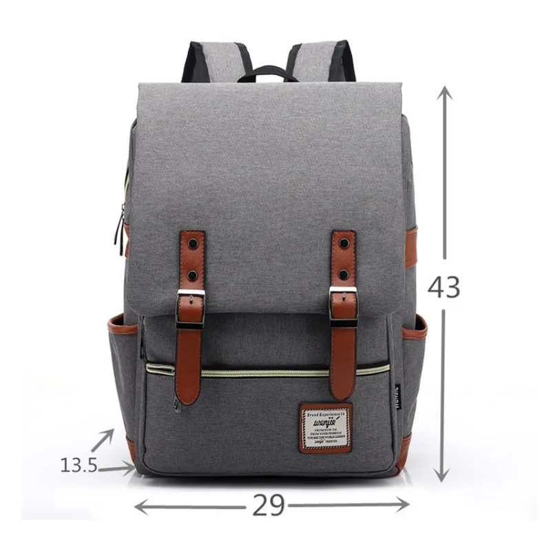 Mode Vintage Laptop Rugzak Vrouwen Canvas Tassen Mannen canvas Reizen Vrije tijd Rugzakken Retro Casual Tas Schooltassen Voor Tiener #