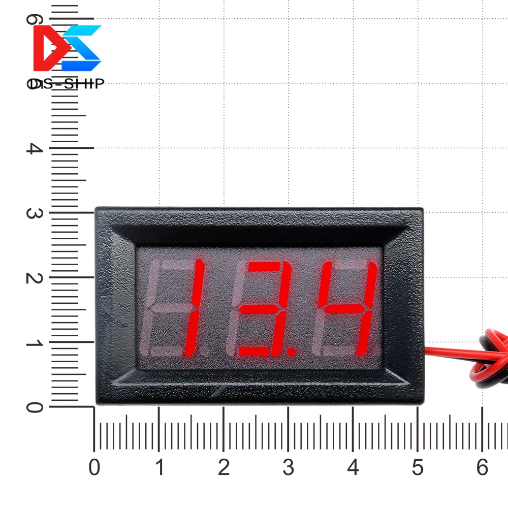 0.56\'\' Mini Digital Voltmeter DC 4.5 -30V/ AC 70 -500V Volt Voltage Panel Tester Meter 12V 24V 220V for Motorcycle Car Household