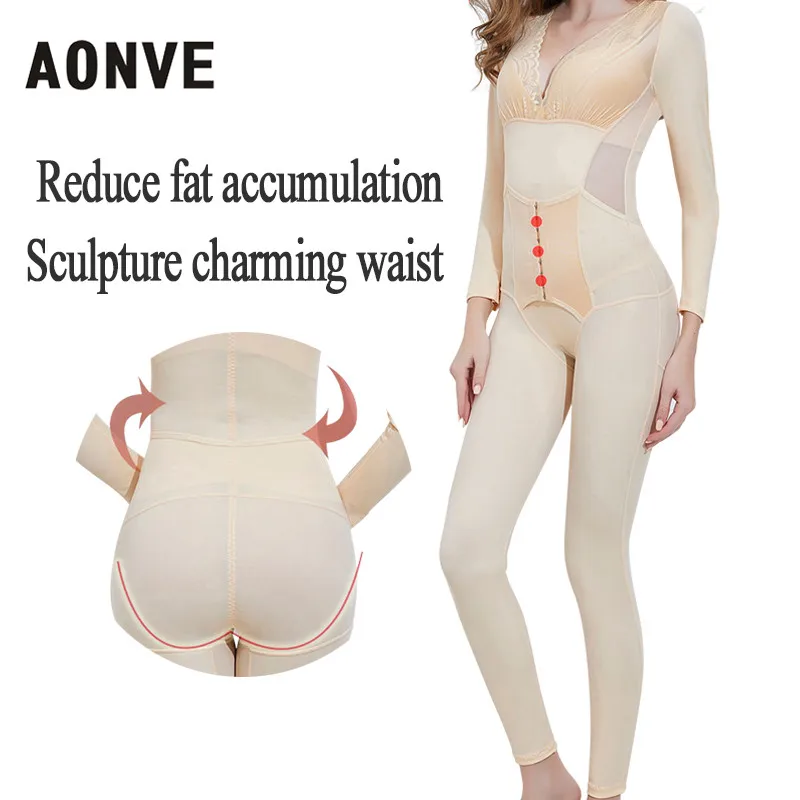 Aonve Sexy Lingerie Body Shaper Women Waist Trainer Lift Buttocks Women Corst Slimming Underwear Sexy Lace Bodysuit Bodyshaper