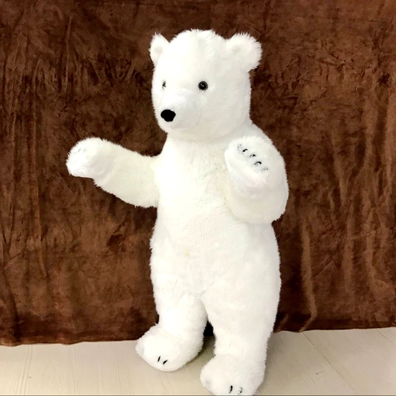 New Stuffed Animals  Lifelike Polar Bear Toy Realistic Standing