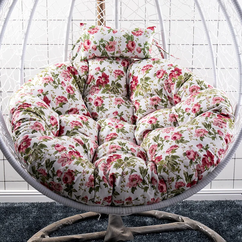 Thicked Papasan Hammock Chair Cushions Soft Pad Cushion with Headrest for Home Garden Indoor Outdoor Hanging Chair Swing Seat