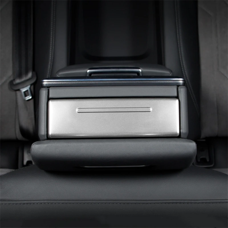 Silver Rear Air Vents Cover Trim Car Styling For Audi A6 C8 2019 Stainless Steel Water Cup Holder Panel Decoration Decals