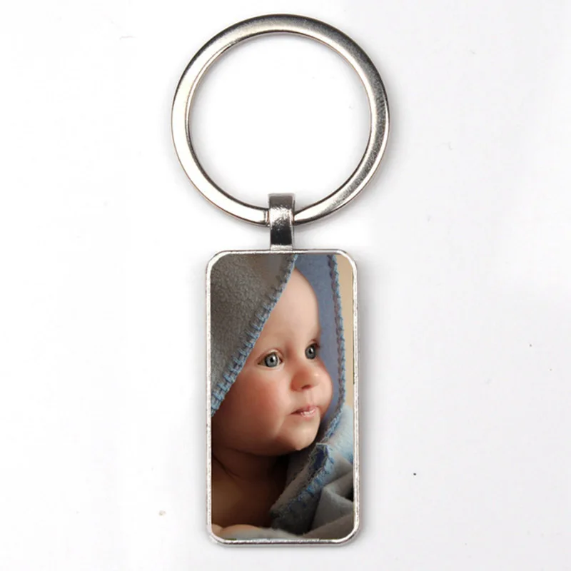 Personalisierte Fotoanhänger, individueller rechteckiger Schlüsselanhänger, Foto Ihres Babys, Kindes, Mutter, Vater, Großeltern, geliebtes Geschenk, Familienmitglied-1 – Detail 1