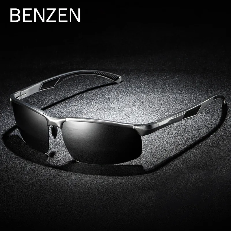 

BENZEN Polarized Men Sunglasses Quality Al-Mg Alloy Frame Sun Glasses For Male UV 400 Driving Glasses Goggles 9531