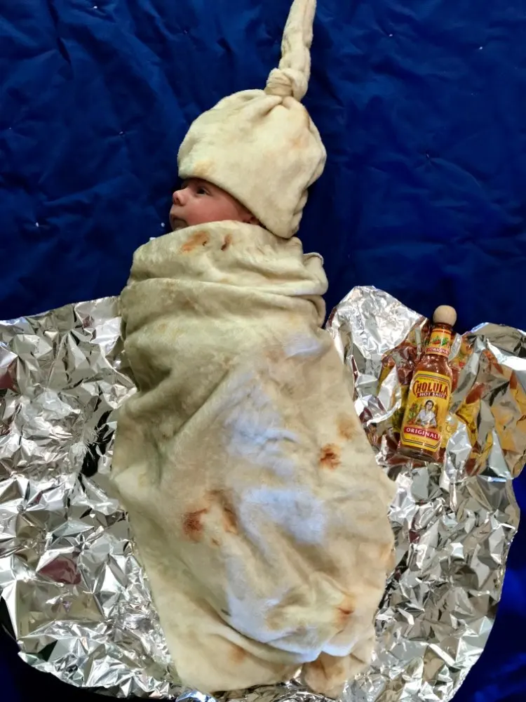 high quality Burrito Baby Blanket Flour Tortilla Swaddle Blanket Sleeping Swaddle Wrap Hat