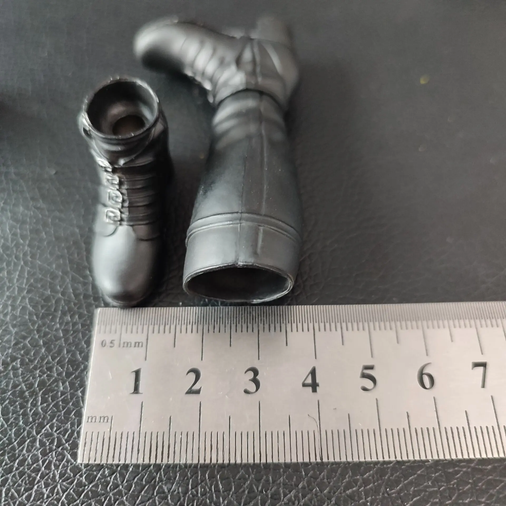 1/6 أحذية امرأة الإناث الجلود القتالية الاستخدام المزدوج أحذية طويلة/قصيرة الأحذية الصلبة أقدام داخل لعبة مجسمة ل 12 ''فتاة عمل الشكل #6