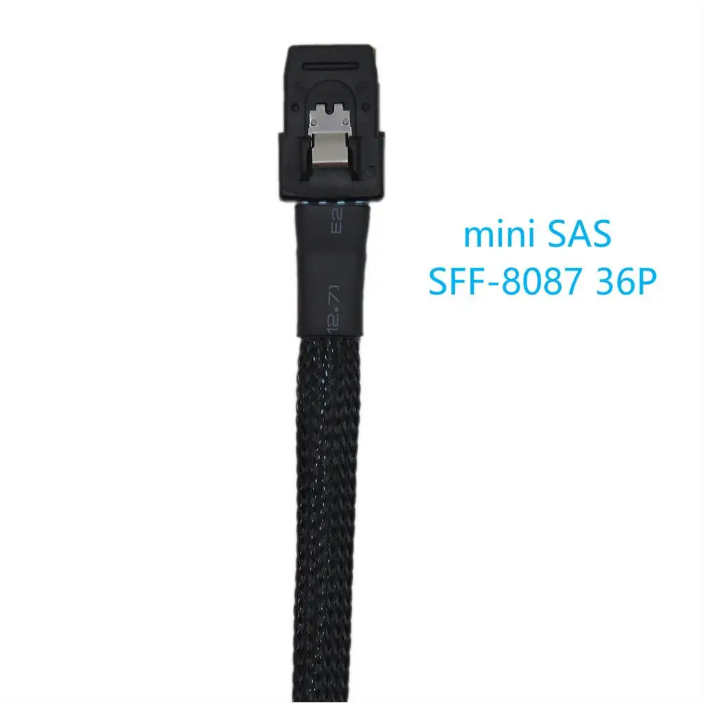 Cable SAS sata Mini SAS SFF-8087 de 36P a 4 ángulos, Cable Mini SAS macho a 4 SATA 7P hembra, disco de 12Gbps, Cabo