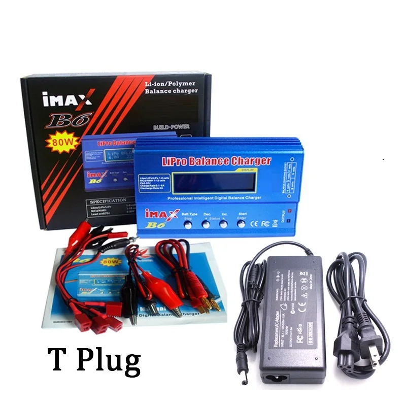 Imax 80w B6 RC Balance Charger with T XT60 Tamiya Connector Plug for Lipo NiMH NiCd Battery Balance charger