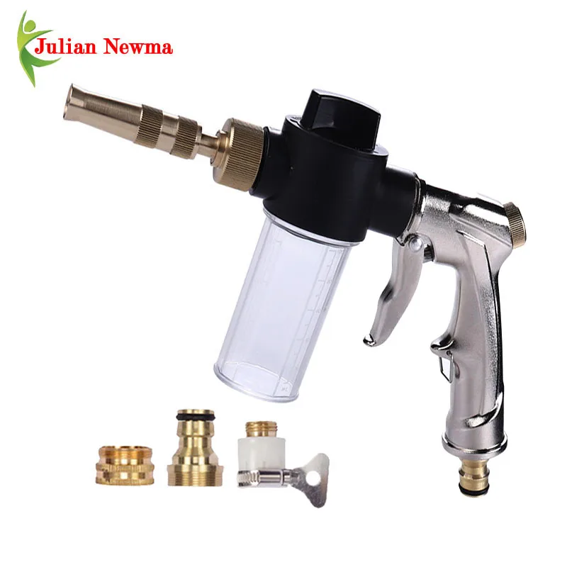 

High Pressure Water Gun Garden Hose Spray Nozzle Metal Foam Lance Washing Car Cleaning Tools Hidrolavadora Para Carro Dropship