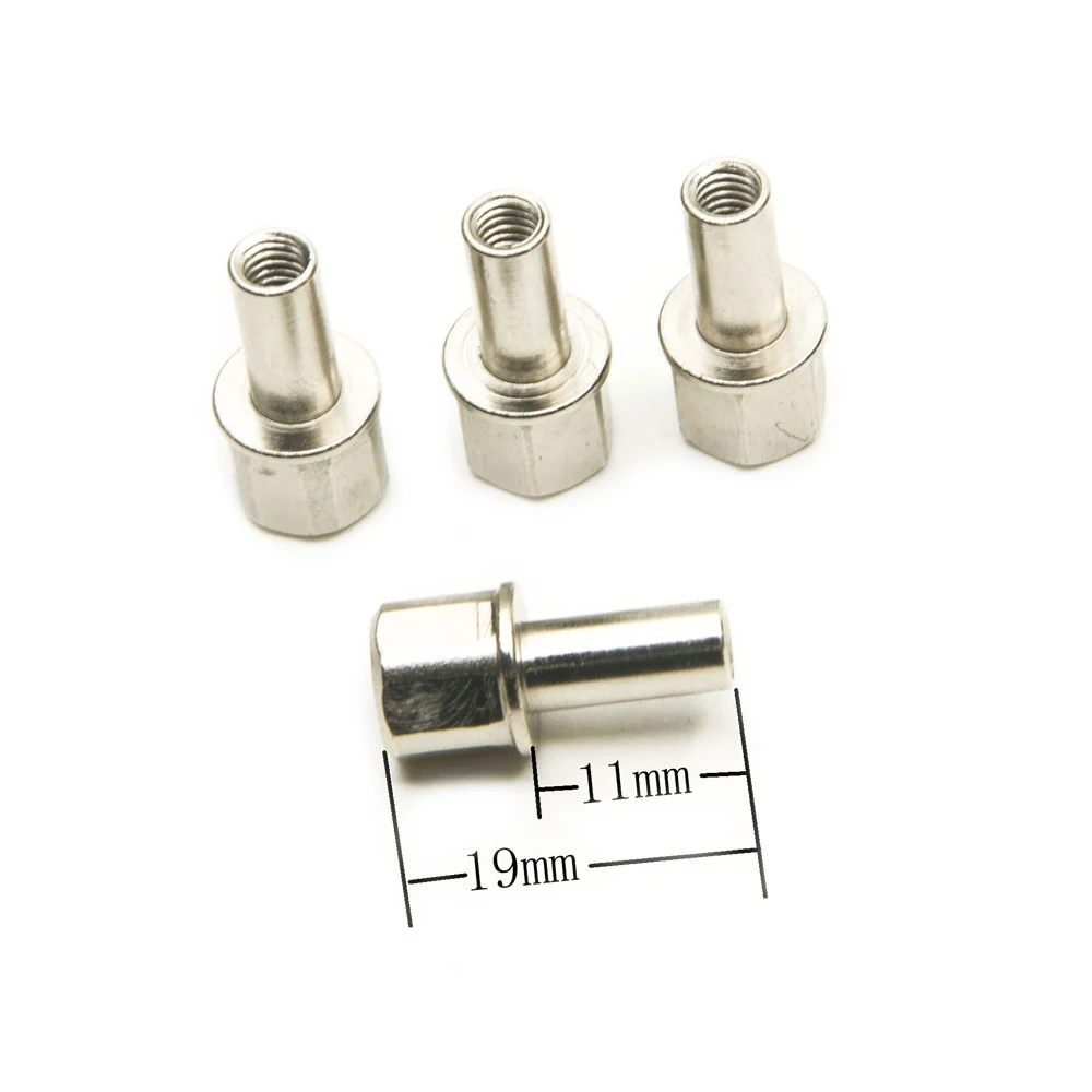 AXSPEED 4PCS 12mm Hex Wheel Hub Drive Adaptor Extension Column Metal Nut 20/12/15mm for 1/10 RC Crawler Axial SCX10 Spare Part