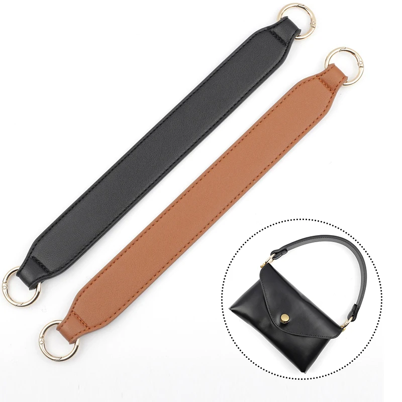 Portable PU Leather Wide Bag Strap Shoulder Strap Spring Buckle Strap Handle Black Brown Replacement Accessories For Handbag Bag