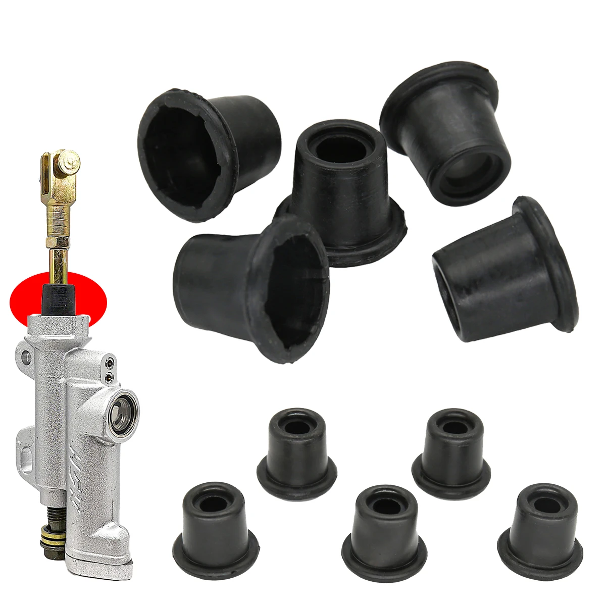 

10pcs Motorcycle Scooter Brake Upper Pump Piston Dust Cover Rubber Disc Brake Pump Cover Waterproof