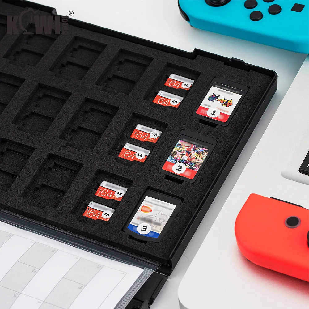 108 Slots Memory Card Case Wallet Holder Organizer for 72 Micro SD MSD TF Card + 36 NS / Nintendo Switch Game Card Storage Box