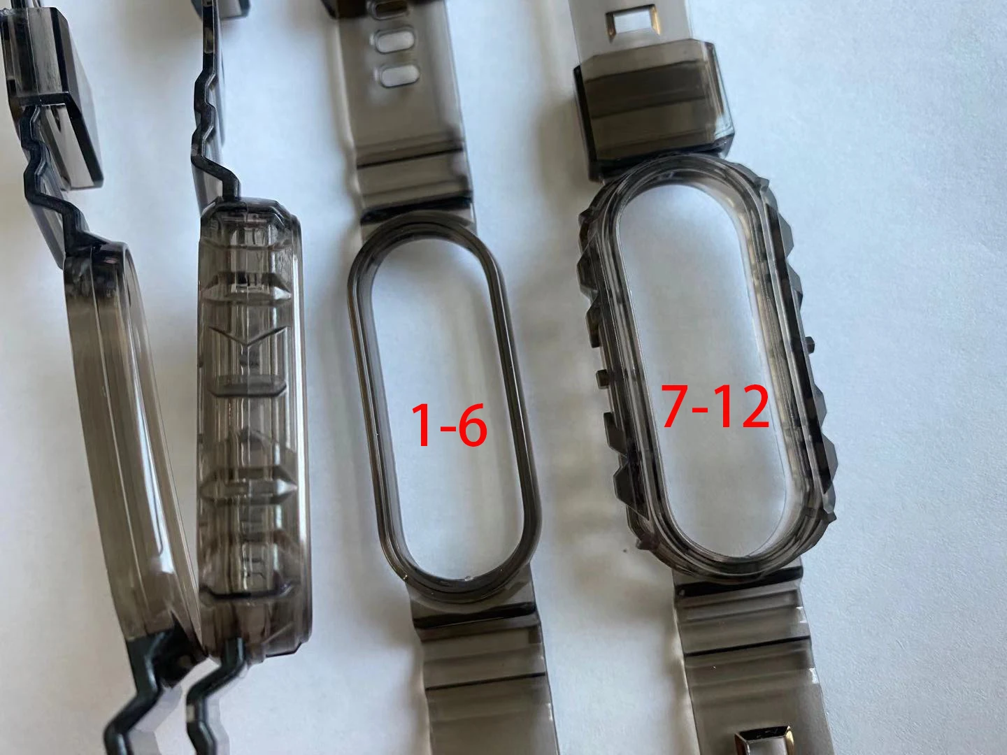 Para Xiaomi Miband 7 5 6 Transparente Relógio Silicone Strap Protector Shell para Mi banda 3 4 5 6