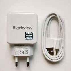 Original New Blackview BV9500 BV9000 BV9600 BV9700 BV9800 PRO Adaptor Travel Charger EU Plug Adapter +Type-C type c USB Cable