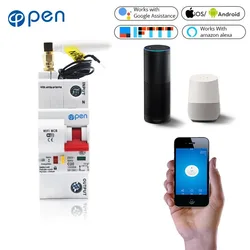 OPEN 1P 32A Afstandsbediening Wifi Stroomonderbreker/Smart Switch/Intelligente Automatische Hanger overbelasting/kortsluitbeveiliging