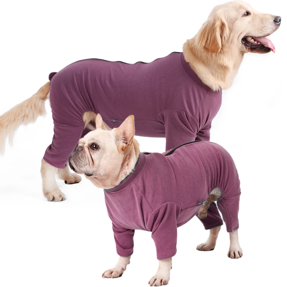 Dog Jumpsuit Surgical Recovery Suit Long Sleeve Anti-Licking Abdominal Wound Protector Home Wear Sleepping Bottom Suit