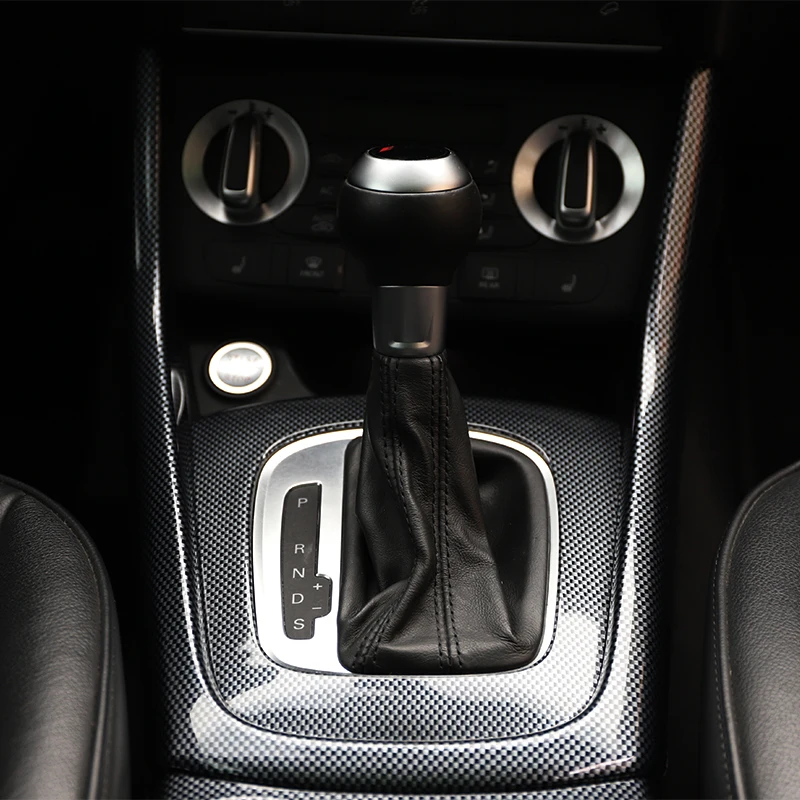 Carbon Fiber Printed Car Gear Door Panel Cover Drink Holder Moulding Trim for Audi Q3 2013 2014 2015 2016 2017 2018 Styling