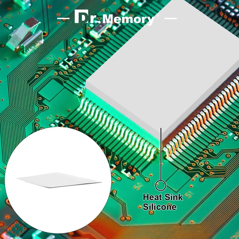 Охлаждающая силиконовая подкладка для ноутбука, 0,5 мм, 1 мм, 1,5 мм, 3,0 мм