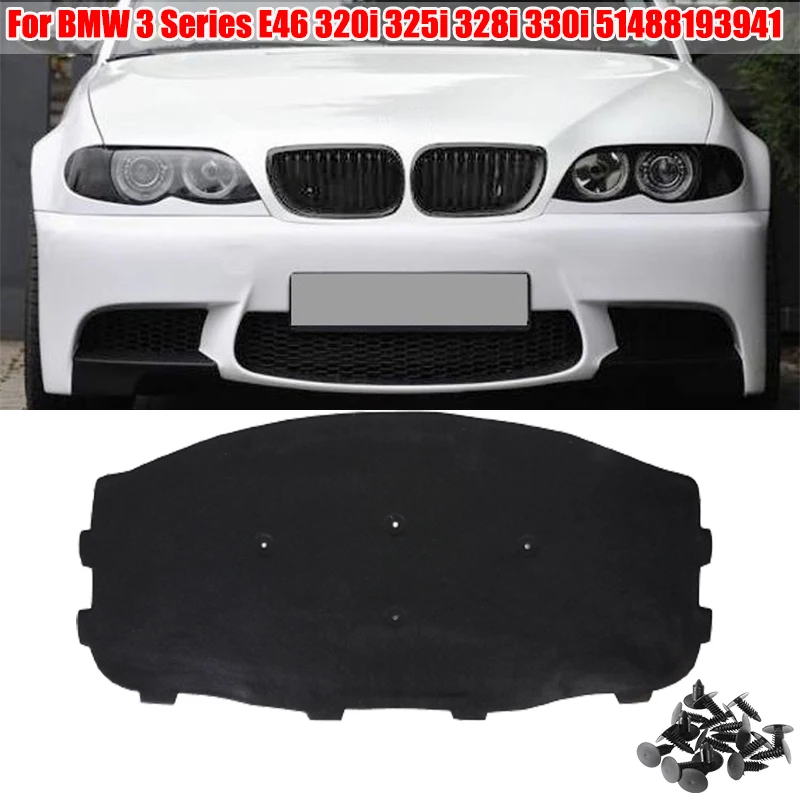 

Car Front Hood Engine Sound Heat Insulation Cotton Pad Soundproof Mat For BMW 3 Series E46 320i 325i 328i 330i 51488193941