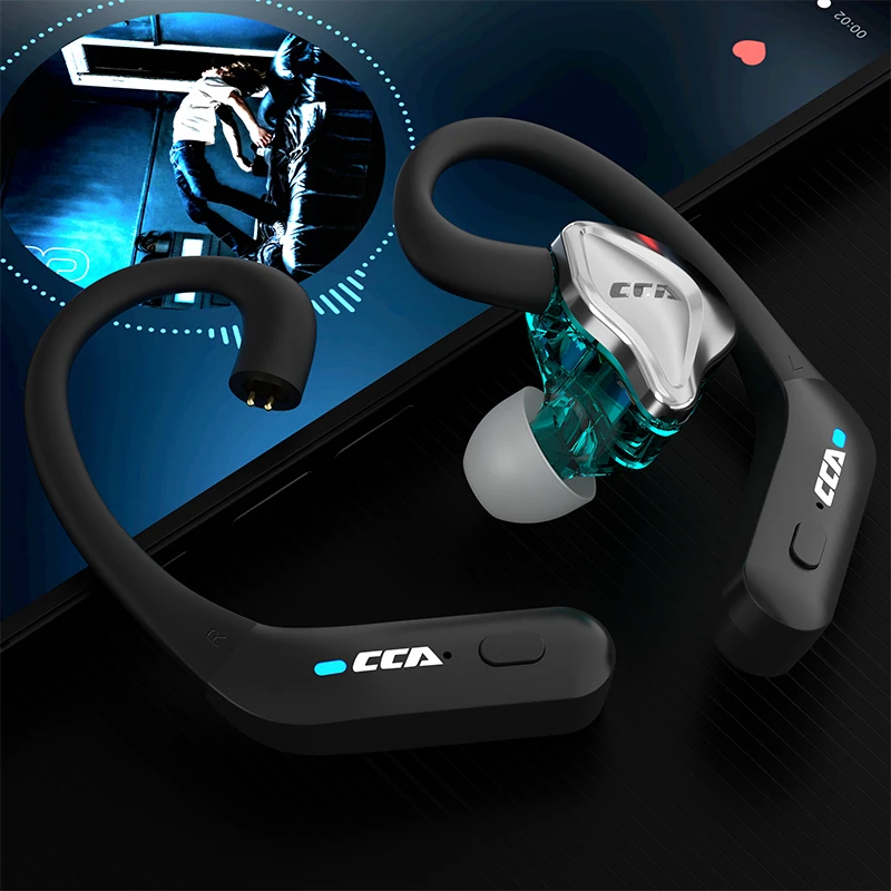 CCA BTX Bluetooth Compatible 5.2 True Wireless Earphones Ear  Sports Earbuds Headset Gamer Headphones Accessories TWS 2 Modes