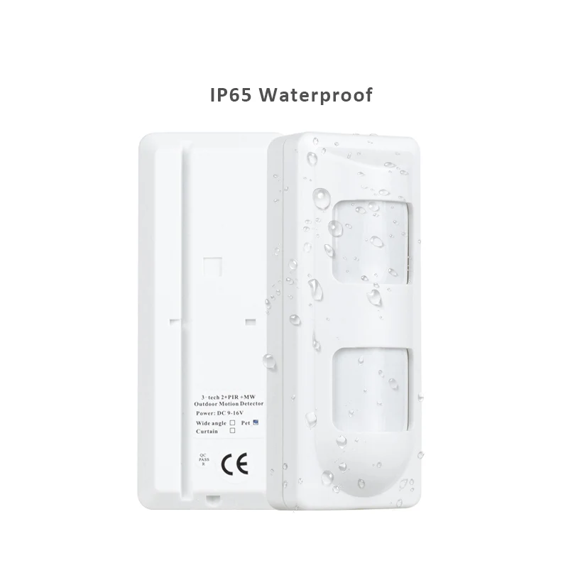 Outdoor Waterproof IP65 Pet Immune Wired Dual MW+PIR Motion Sensor Infrared Passive Detector for Smart Home Security Protection