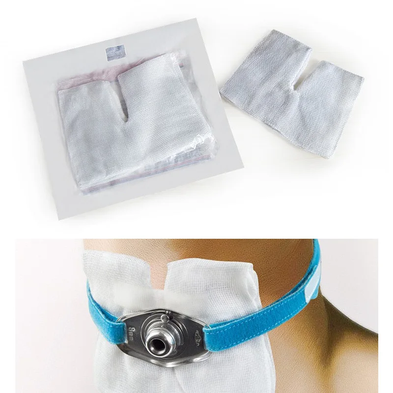 Bolsas de Gaze Traqueal Cannula Médica para Traqueóptica Cotonetes de Drenagem 10