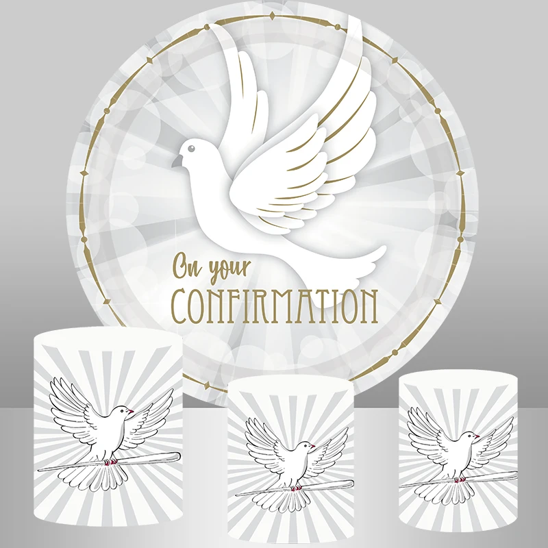 Peace Pigeon Holy Communion Party Backdrops Celebrate Child Event Supplies Newborn Baby Shower Background Photo Studio Decor