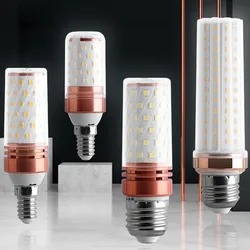 LED Corn Light Bulbs E14 E27 Lamp 12W/16W/20W Incandescent Equivalent 100W,6000K Daylight White Candelabra 1200Lm Edison Screw