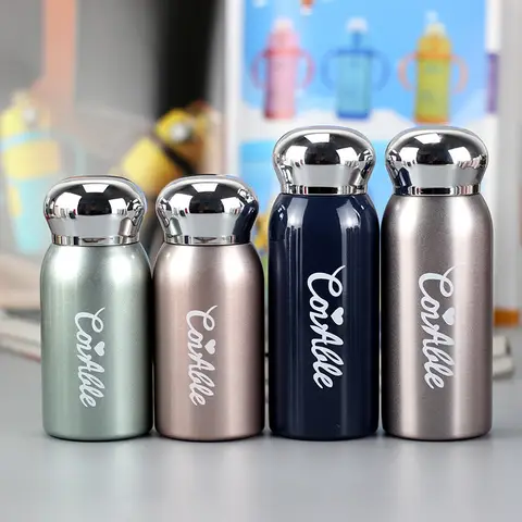 200/260ml 휴대용 보온병 스테인레스 스틸 이중 벽 열 병 여행 머그잔 진공 컵 학교 홈 차 커피 음료 컵 1 머그잔 | 보온병 | 스틸 컵