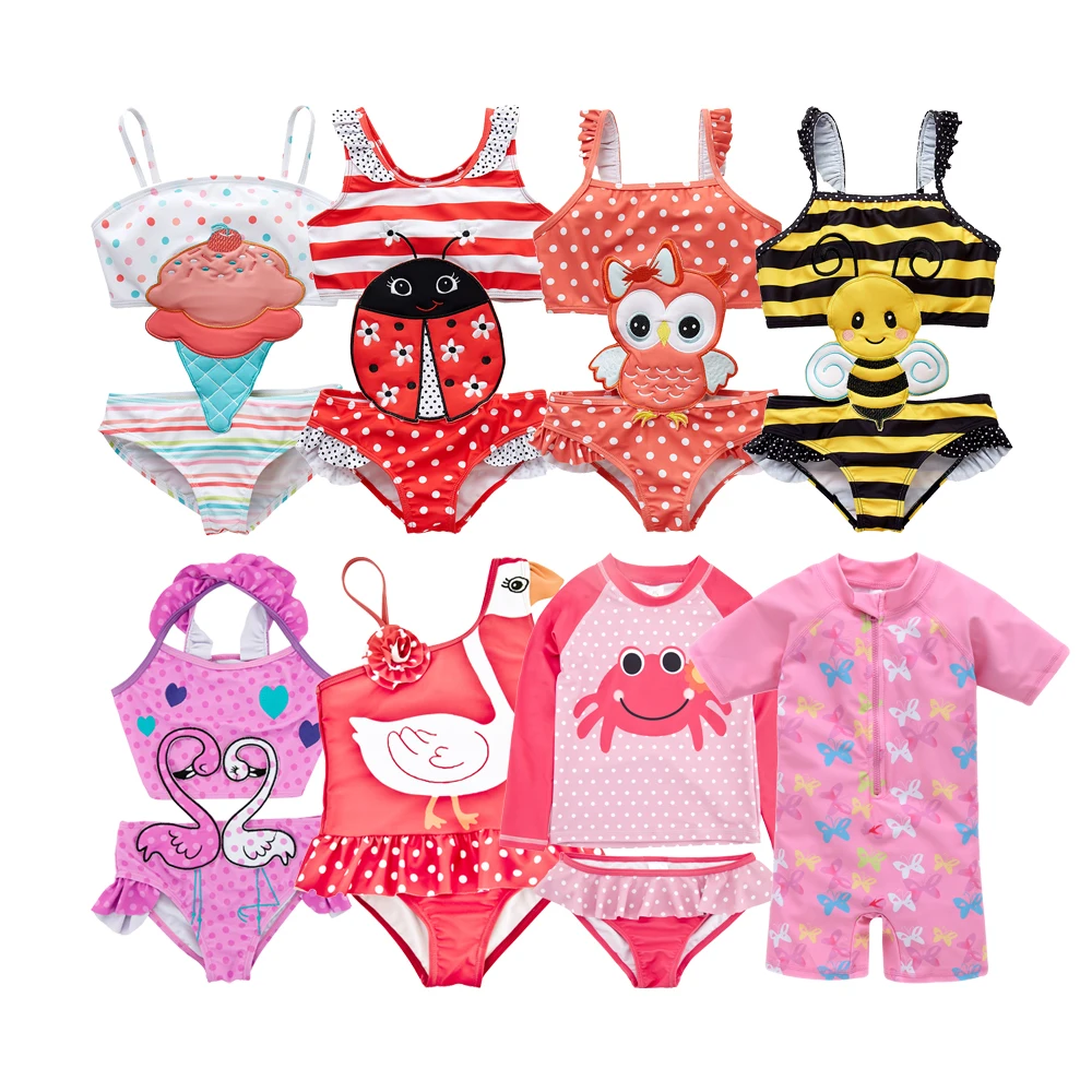 

Kavkas 1-8 Year Kids Girls One Piece Swimsuit Girls Swimwear 2021 Children Swimsuit Cute Baby Bathing Suit