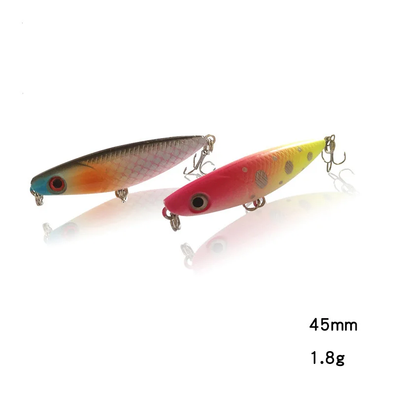 1pcs 45mm/ 1.8g New Topwater Pencil  Surface Fishing Lure Walk The Dog Artificial Saltwater Hard Bait Bass Plastic Walker Tackle