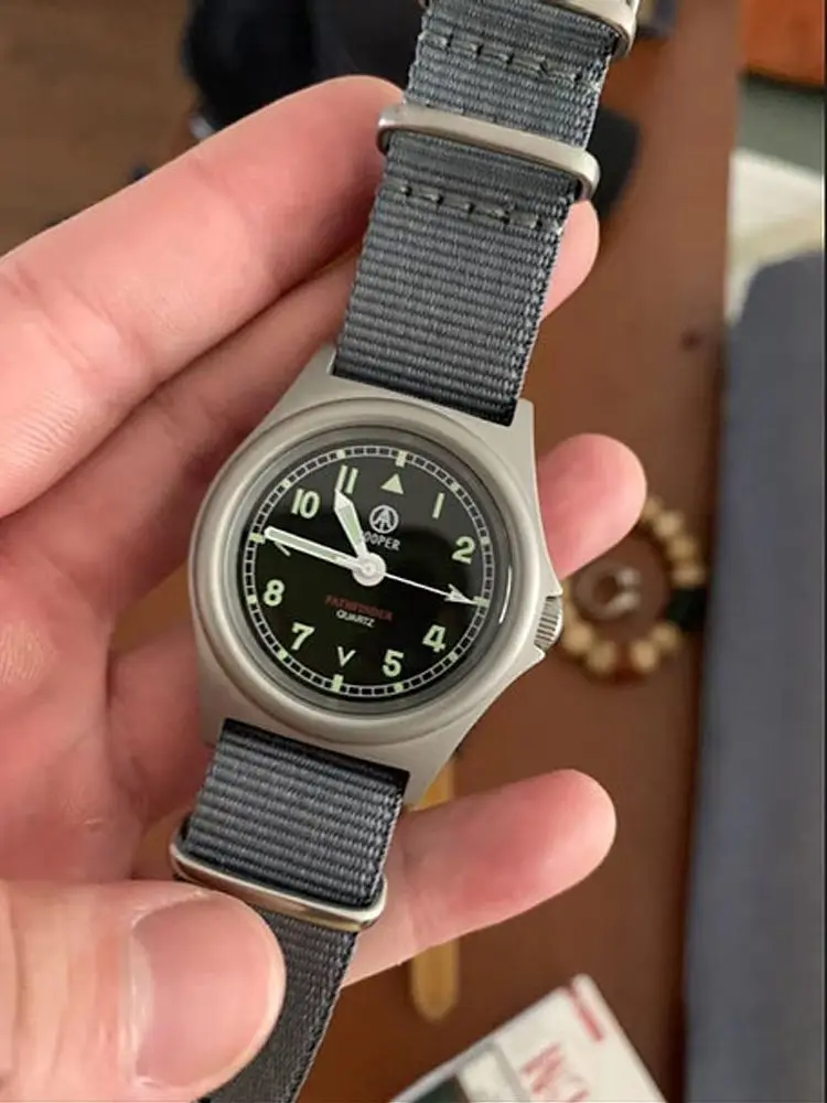 QM 38mm Watch Pathfinder MWC Military Army Matt Steel Finish SM8018ST Waterproof Matt finish 8018 New In Vintage Quartz