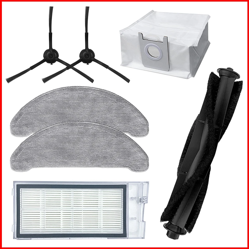 استبدال قطع الغيار ل شاومي Roidmi حواء زائد تصفية الغبار حقيبة كورنور الرئيسية الجانب فرشاة ممسحة القماش الخرق روبوت مكنسة كهربائية