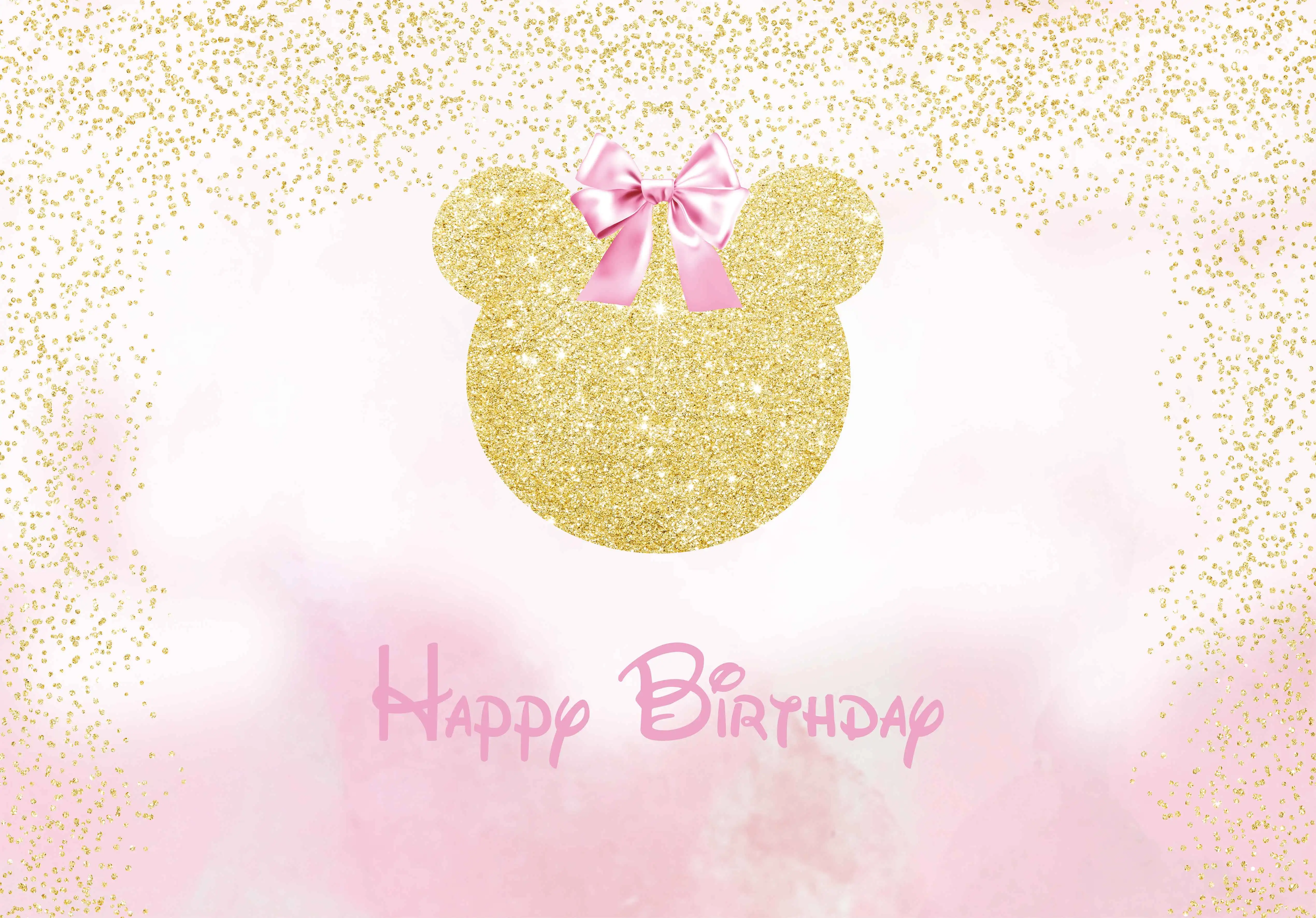 Allenjoy-誕生日,出生前のパーティー,子供と新生児のためのピンクの漫画の背景