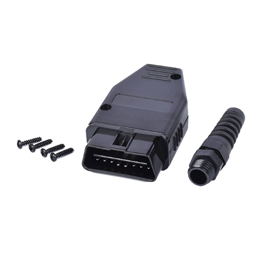 OBD 2 16Pin Male Connector Shell Plug Adapter OBD OBDII OBD2 16Pin Shell Plug Adapter 16Pin Male Shell Plug