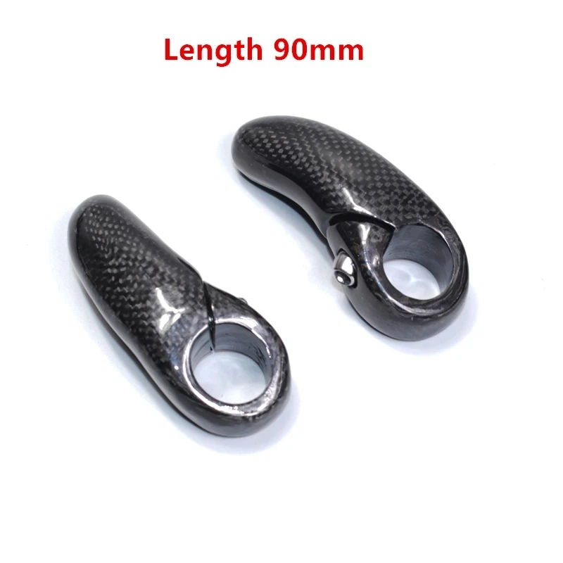 Full Carbon Fiber 3K Black Mountain Bike Barend Fixed Gear Bicycle Small Auxiliary Handlebar 90mm Length Cycling Parts