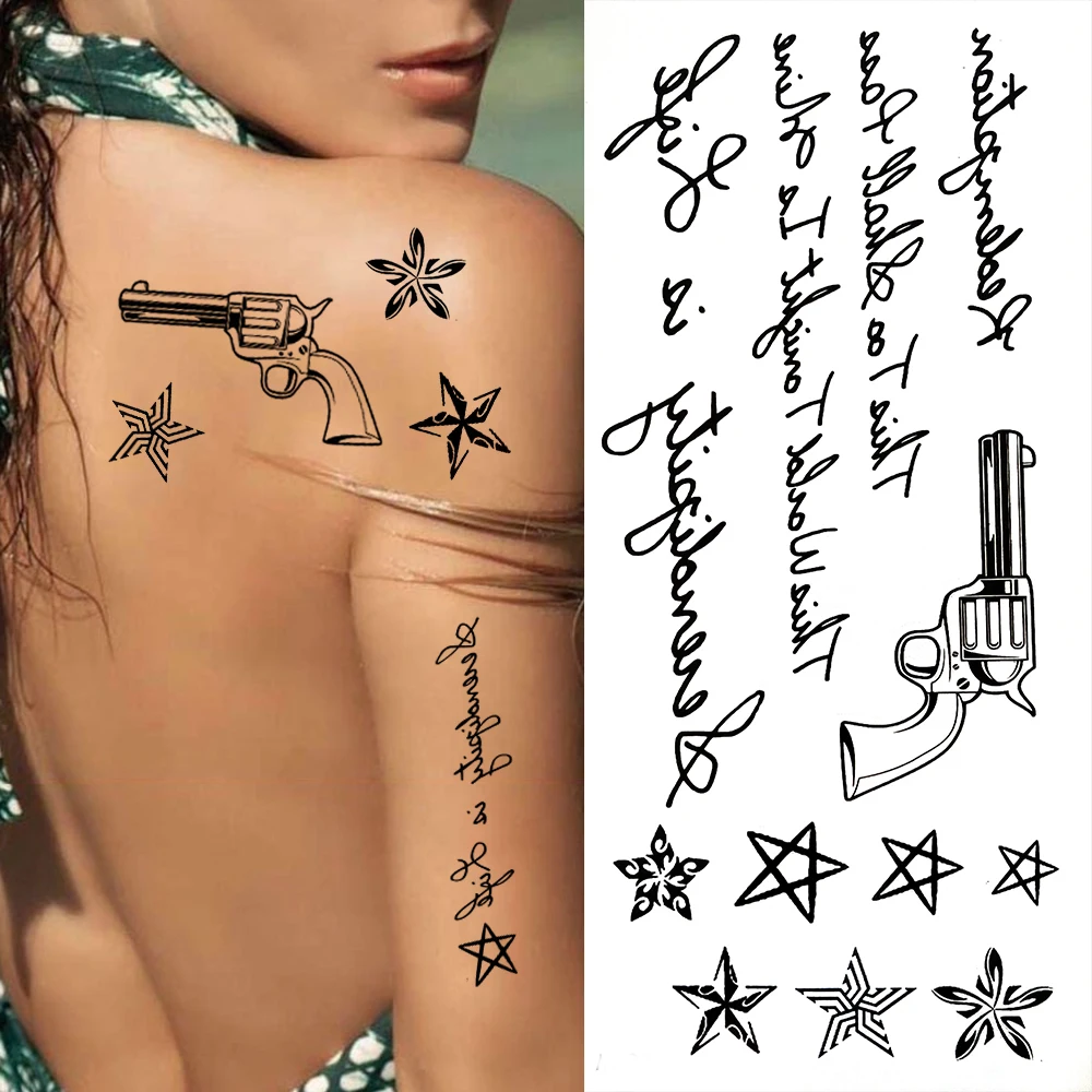 Tatuajes temporales de corona de estrella pequeña para mujeres y niños,  tatuaje de cara falsa para hombres, pegatina de luna y sol negro, tatuajes  de dedo falso Infinity / Tattoo y piercing, image size:1000x1000